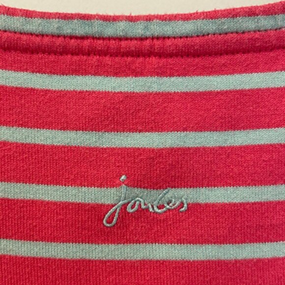 Joules Mariners Grade Cotton Striped T-Shirt Shift Dress Pink Size 4 - Picture 5 of 5